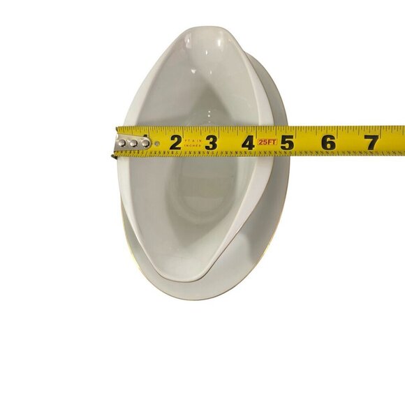 Yamaka Japan Fine China Renaissance Gravy Boat with Attached Under Plate - Picture 12 of 17